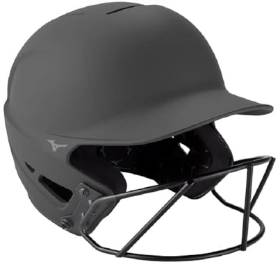 Mizuno F6 Fastpitch Softball Batting Helmet - Solid Color | Charcoal | Womens | Small/Medium (SMD)