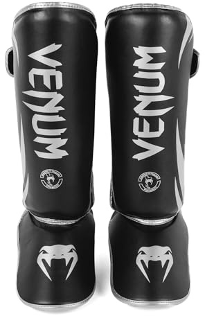 Venum, Challenger Standup Shin Guards, Men's, XL, Black/Silver