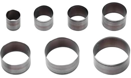 Set di 7 fustelle in pelle, rotonde Leathercraft, set di utensili per punzonatura fai da te, per cuoio artigianale, foratrice, strumento in pelle, per 20/25/30/35/40/45/50 mm