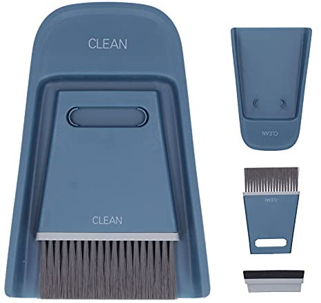 MUNEFE Broom sopborste, liten sopskupa och kvast, liten handhållen dammbehållare med borste för skrivbord, soffa, husdjursvård