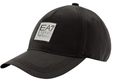 EA7 Unisex Baseball Cap mit Logo-Patch (Black), Schwarz , One size