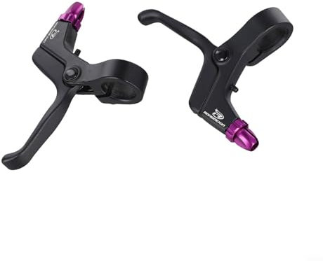 Manetas de freno de 2 dedos en aleación de aluminio, ligeras y funcionales para bicicletas infantiles (morado)