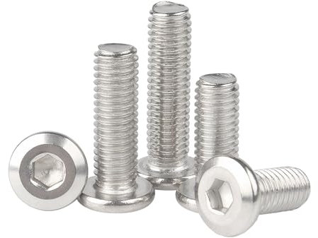 Ctyjia 20 Piezas Tornillo Allen de Acero Inoxidable 304, M3 x 6mm Tornillo de Cabeza Plana Hexagonal, Tornillos Hexagonal, Rosca Completa