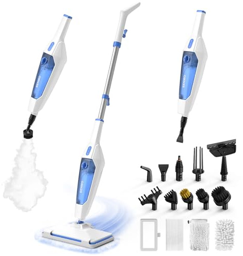 SENMO Steam Mop, 14-in-1 Detachable Steam Cleaner for Home and Floor, 1300W 228°F Deep Cleaning MultiPurpose Floor Steamer with 14 Attachments for Hardwood Floors, Tile, Grout, Furniture, Carpet, Wall