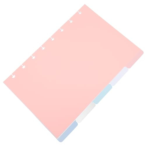 JEWEDECO Separadores de Índice para Carpeta Pp 5 Piezas Tamaño 5.5x8.5 Pulgadas 5 Colores, Pestañas para Organización de Documentos y Cuadernos, Divisores Prácticos para Oficina y Uso