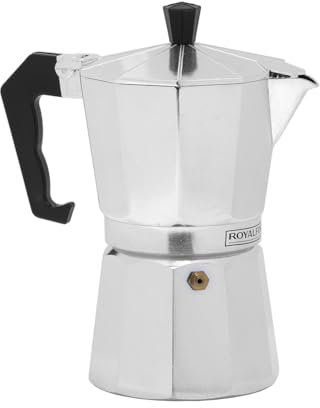 Royalford Italian Espresso Coffee Maker - Traditional Moka Stove Top Macchinetta With Gasket and Filter Included (9 Cups)