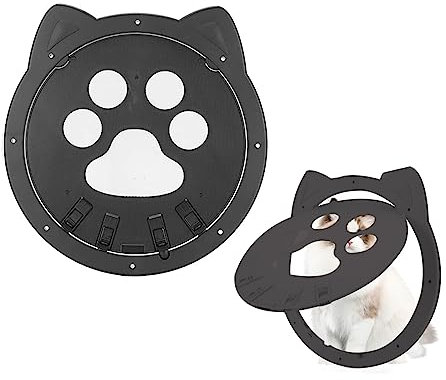 Gattaiola per Zanzariera Sonwaha Gattaiola per Gatti 29x26CM Porticina per Gatti Automatico per Porta Zanzariera per Animali Gattaiola Porta Basculante per Gatti Nero