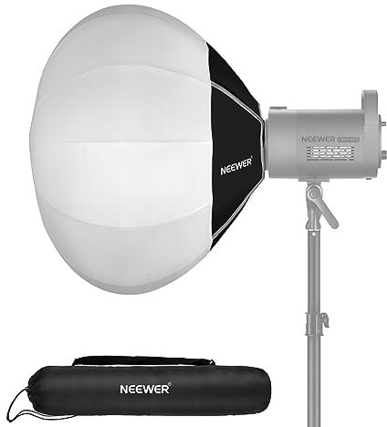 NEEWER 50cm Softbox Linterna, Difusor de Luz de 360° de Liberación Rápida Softbox con Bowens Mount con Aleación de Nylon para RGB CB60 CB60B CB200B MS60B MS60C MS150B Luz de Video LED Continua, NS20L