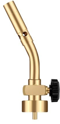 DOMINOX Propane Torch 011Pro, Brass, 2500 ℉, Manual Start for Soldering, Brazing, Welding, Thawing and Cooking