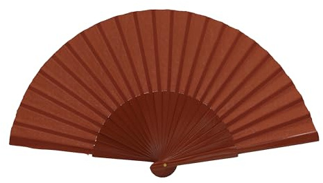 MAPIMANIA - Ventaglio Rosso in Legno Laccato a Mano bifaccialee e Tessuto, Ventaglio Donna Pieghevole, Ventagli Matrimonio, Ventaglio Giapponese Elegante da Cerimonia Resistente