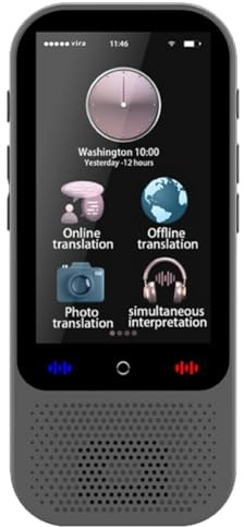 Begchy Dispositivo de traducción S80 Pro AI en tiempo real, traductor de fotos de voz inteligente, 138 idiomas, 18 traducción portátil sin conexión