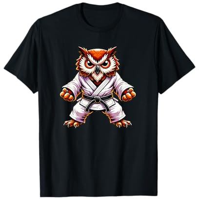 Le hibou sage en tenue de judo - Judoka des arts martiaux T-Shirt