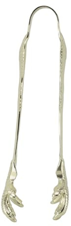 Eagle Claw Ice Tongs & Claw Sugar Serving Tongs - 18/8 Stainless Steel Ice Tongs for Bar & Home Use (Silver) (Gold Plating)