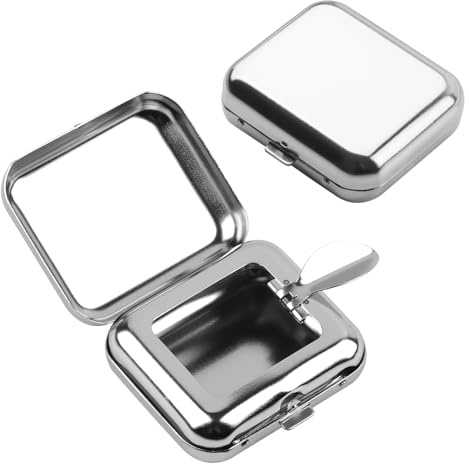 Lot de 2 cendriers de poche, anti-odeurs, cendrier de poche pour les déplacements, cendriers de voyage, cendrier à emporter, pour les voyages, le camping