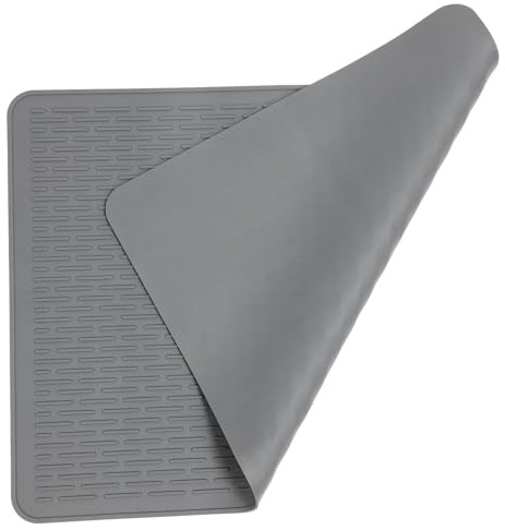 Fockety Spislock För Elektrisk Spis, 28x20 I Mörkgrå Silikon Spisskyd Silikon Spismatta KokhällskskyDD Kökslock Diskmattor För Kök (71 * 50 * 0,2 cm)