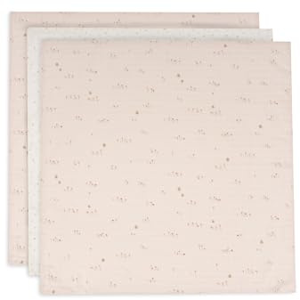 Jollein Panni in mussola per neonati – Pretty Picnic – 70x70 cm – Confezione da 3 – 100% cotone – Panni antiruttino per neonati – Certificazione OEKO-TEX