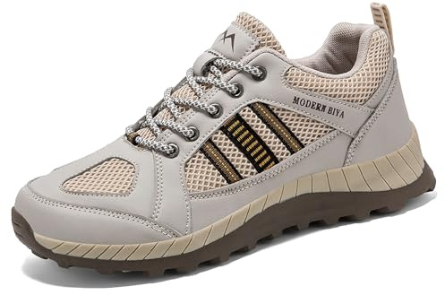 AONETIGER Mujer Hombre Ligeras Zapatillas de Senderismo Caqui,38EU