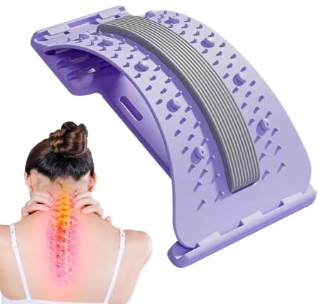 Genérico estirador dorsal | 3 niveles ajustable portátil cracker,aparato de estiramiento de espalda | para cuello hombros abovedados casa oficina deportes sentados sueño yoga