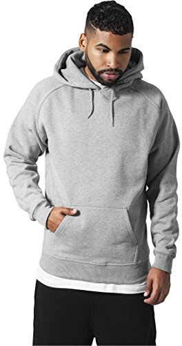 Urban Classics herr Blank Hoody Tröja med huva, Grau, 3XL Stor