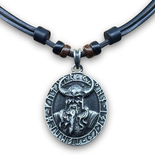 HANA LIMA Wikingerschmuck Halskette Herren Damen Lederkette Keltenschmuck