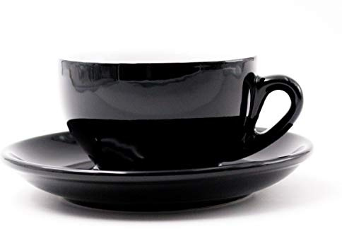 Nuova Point Cappuccinotasse PALERMO schwarz 200 ml - 6 Tassen