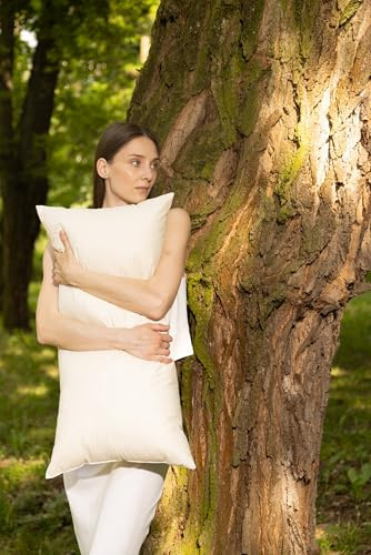 Vitaschla® Bio-Luxe-KBA dunkudde ekologisk gås tysk kvalitet 30 % dun – platt tunn – (50 x 70 cm)
