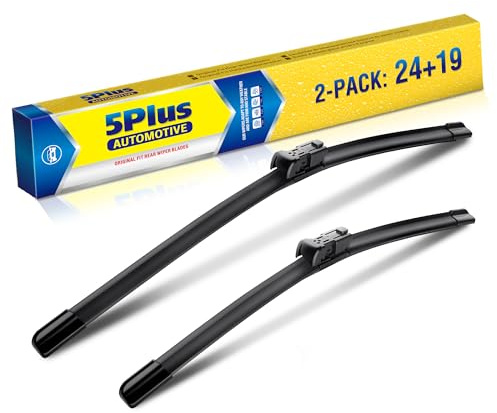 24+19 Windshield Wiper Blades Replacement For VW Volkswagen Passat 2010-2006 Jetta 2010-2007 Eos 2016-2006 Golf 5 Golf 6,Automotive Replacement Windshield Wiper Blades For My Car-Top Lock 19mm
