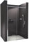BERNSTEIN Nischendusche mit Schiebetür 150cm Duschabtrennung NT806 FLEX 8mm ESG-Glas Klarglas Nano beschichtete Duschwand Echtglas-Dusche, Profilfarbe Chrom