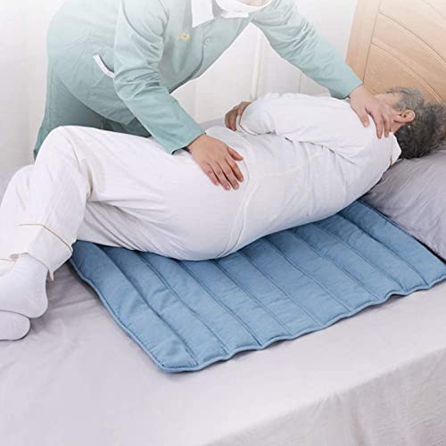 CHALKSEA Materasso Ad Aria Antidecubito per La Cura del Paziente Materasso Dolente da Pressione Schiena Natica Reclinata Cuscino d'Aria Reclinabile A Mezza Lunghezza in Pelle Scamosciata,Blu