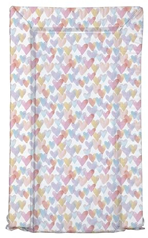 East Coast Watercolour Hearts Baby Changing Mat 74 x 46 cm