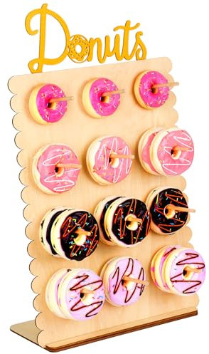 KOYILTD Wiederverwendbare 12 Löcher Donut Ständer Donut Wall für Partys, Hochzeit Donut-Ausstellung für die Dekoration des Dessert-Tisches (Medien)