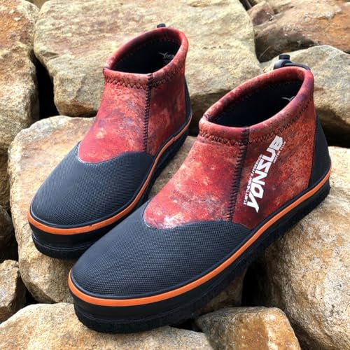 Herren/Frauen Jagd Angeln Stiefel Damen Wanderschuhe, 3 mm Neopren Selbstverriegelung Rock Angelschuhe