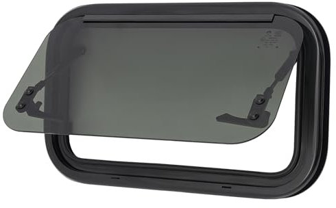 MEELRYD Finestra di esposizione, 500 x 300 mm, finestra di camper esterna, con zanzariera e finestra laterale integrata, per roulotte, furgoni e camper