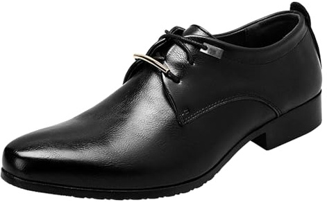 Chaussures de costume confortables pour homme - En cuir - Rétro - Chaussures d'affaires avec lacets - Chaussures de mariage avec talon - Chaussures de loisirs élégantes - Chaussures de travail légères
