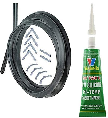 SPARES2GO Universal 3 & 4 Sided Oven Cooker Door Seal Kit (with 85g Glue Sealant)