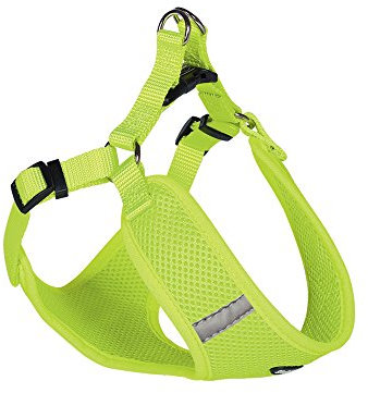 Nobby Geschirr Mesh Reflect, neon gelb B: 10mm, L: 28-33cm + 32cm, 1 Stück