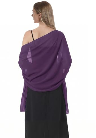 Hotshawl Châles et écharpes en mousseline de soie pour robes de soirée pour femmes, écharpe douce et élégante, écharpe de mariée, étole de mariage, taille unique