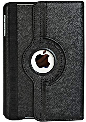 flyorigin Housse Etui Smart Cover pour Tablette iPad Mini 3/2 /1,en PU Cuir,Fait automatiquement Passer en Mode Veille et Sortir du Mode Veille Votre,Rotatif 360 Degre+Stylet Gratuit