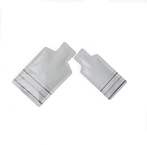100 st flaskformade öppen topp aluminiumfolie påse paketpåse med rivhack bärbar söt flaskform mat bevarande luktsäker förpackning påsar vit 7,5 × 13 cm (2,9 × 5,1 tum)
