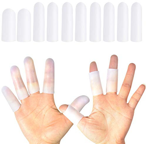 HioIoiH 10 Pack Finger Protectors,Gel Finger Cots & Protector,Protect Finger Tips Cracked, Arthritis(For women)