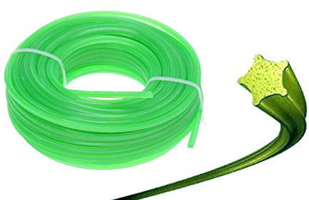 Klipptråd trimmertråd 5-kant/15 m grästrimmer tråd nylontråd (?1,6 mm)