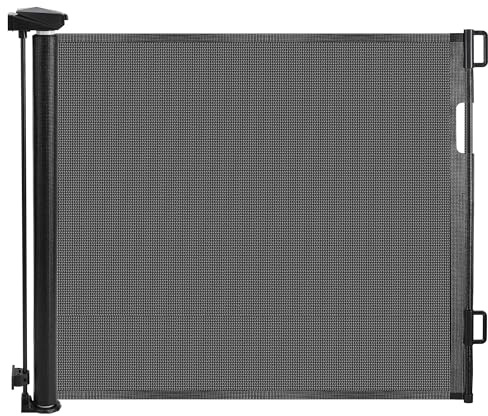 Eyeleaf Retractable Stair Gates For Dogs,Extends up to 59 Wide,34 Tall,One Handed Operation,Baby Gate For Stairs/Doorways/Hallways/Outdoor