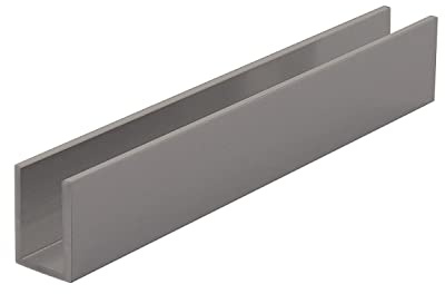 Brushed Nickel 3/8 Fixed Panel Shower Door Deep U Channel 95 inches by Fab Glass and Mirror
