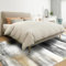 Vamcheer Teppich Gegend Kurzflor Moderner - Weich rutschfest Waschbar Wohnzimmer Teppiche Flauschiger, Schlafzimmer Teppich der Abstraktion,für Eingangsbereich Arbeitszimmer,Schwarz 200x300