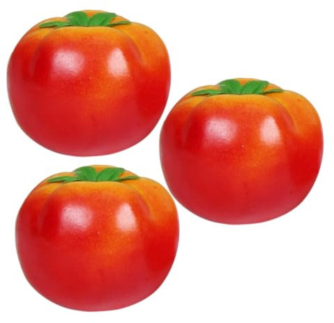 Garneck 3pezzi Pomodoro Riprodotto in Schiuma Ornamento Di Pomodoro Finto Di Verdura Realistica Decorazione Vegetale Per Casa e Giardino