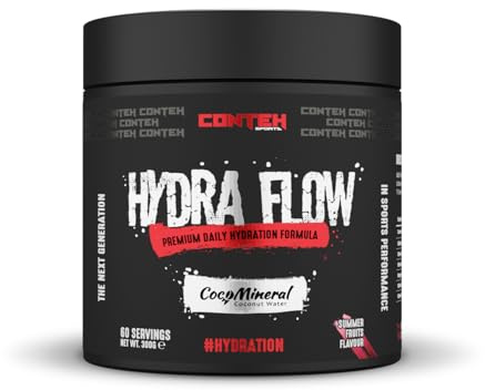 Hydra Flow Poudre d'électrolytes avec CocoMineral | Supplément d'hydratation quotidienne de qualité supérieure | Reconstituer les électrolytes et les vitamines | 30 portions | Post-entraînement et
