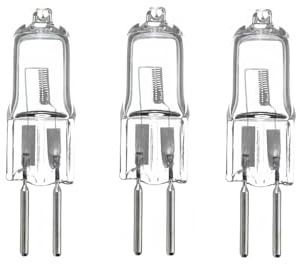 LISOCLU G5.3 Lampe Halogène Basse Tension Perles Lampe D'Aromathérapie Broche Ampoule En Cristal À Deux Broches Bulle 3 Pièces G5.3 220V 35W Transparent