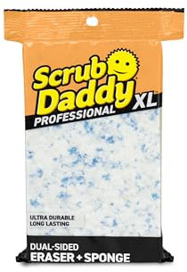 Scrub Daddy Eraser Daddy XL – 10 veces más duradero que los borradores tradicionales con gemas para frotar – Elimina la suciedad, rozaduras y manchas – Esponja borrador activado por agua (18 unidades)