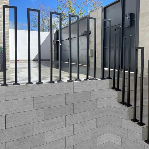 U-förmige Treppengeländer Innen, Dachboden Dekorative Handlauf Treppe, Geländer Treppe Seitliche Montage, Behinderte Rutschfeste Flurdeck Pflegeleicht Treppenhandlauf (Schwarz A, 90cm)