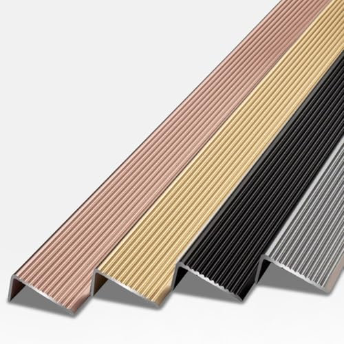 Nez De Marche Escalier, Profilé De Nez De Marche, Nez De Marche Profilé De Marches D'escalier En Aluminium, pour Bords D'escalier Extérieurs/Intérieurs, Profilé De Marches D'escalier(Rose gold)